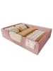 ABRIHOME Polsterbett in Rosa 140x190 cm mit Sicherheitsgittern Stofftasche Samt