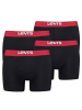Levi´s Boxershort 4er Pack in Schwarz/Rot