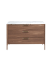 Angel Cerdá Kommode 7044 in Walnuss / Stahl / Weiß – (B)120 x (H)80 x (T)45 cm