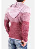 RESLAD Strickpullover Colorblock in bordeaux