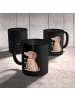 Mr. & Mrs. Panda Teetasse Hund Blume ohne Spruch in Schwarz