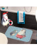 Mr. & Mrs. Panda Badvorleger Pinguin mit Kind ohne Spruch in Blau Pastell