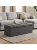 SONGMICS Sitzhocker Minota in Dunkelgrau - (B)110 x (H)38 x (T)38 cm
