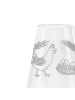 Mr. & Mrs. Panda Weißweinglas Huhn Stolz ohne Spruch in Transparent