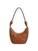Guess Adelasia Top Zip - Schultertasche 24 cm  (Black) in caramel