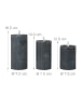 relaxdays 3 x LED Kerzen in Grau