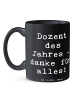 Mr. & Mrs. Panda Tasse Spruch Dozent des Jahres mit Spruch in Schwarz
