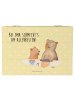 Mr. & Mrs. Panda Kiste Oma Backen mit Spruch in Gelb Pastell