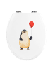 Mr. & Mrs. Panda WC Deckel Pinguin Luftballon ohne Spruch in Weiß