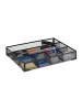 relaxdays Schreibtischorganizer in Schwarz - (B)38 x (H)6 x (T)30 cm