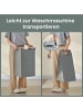 VASAGLE Wäschekorb Brenta in Weiß-Hellgrau - (B)33 x (H)72 x (T)73 cm