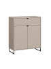 Feldmann-Wohnen Highboard Caseres Kaschmir | schwarz 80 / 38 / 96cm
