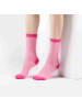 MUNADUNA 4er-Pack Lochmuster-Socken in Rot