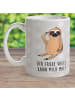 Mr. & Mrs. Panda Kindertasse Faultier Vogel mit Spruch in Grau Pastell