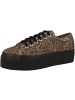 Superga Sneaker low 3790 Platform Black Leopard Print in braun
