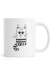 Juniqe Tasse "Cool Cat" in Schwarz & Weiß