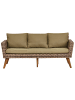Beliani 4-tlg Sitzgruppe VITTORIA XL in Beige/Grün/Braun