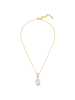 Yokoamii Halskette aus Messing mit Zirkonia und Muschelkernperle in gelbgold