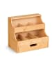 relaxdays Tee-Organizer in Natur - (B)27 x (H)24 x (T)17 cm