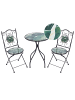 Beliani 2-tlg Bistro Set COZZANA in Schwarz/Grün