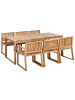 Beliani 7-tlg Gartentisch Set SASSARI II in Braun