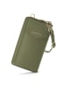 Lazarotti Bologna Leather Zip-Around Geldbörse Handytasche Leder 19 cm in olive