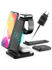 Wisam 3 in 1 Multifunktion 15W QI Ladestation für Airpods Pro Apple Watch iPhone