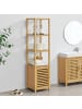 en.casa Badregal Liminka Bambus in Beige (H)140cm (B)34cm (T)33cm
