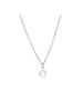 Lucardi 925 Silber Halskette "Buchstabe O" Buchstabe