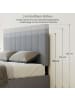 HOMCOM Kopfteil in Grau 160L x 10B x 126H cm