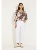 More & More fließende 3/4 Arm-Sommerbluse in flower print