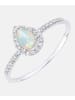 Diamant L'éternel Cluster-Ring aus 375 Weißgold mit Diamant mit Opal