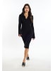 faina Damen Jersey Etuikleid in Schwarz