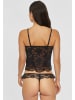 PETITE FLEUR GOLD Spitzentop in schwarz