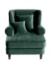 58 aufm Kessel XXL Sessel inkl. Kissen Karley Samtvelours grün