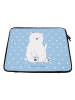 Mr. & Mrs. Panda Laptop Tasche Eisbär Faul ohne Spruch in Blau Pastell