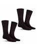 Kunert Socken Comfort Cotton 2-Pack druckfrei in Brown-mel.