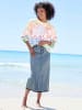 Heine Sweatshirt in limone-eisblau-bedruckt