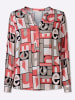 Heine Druck-Bluse in sesam-koralle-bedruckt