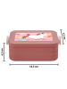 Mr. & Mrs. Panda Bentobox Einhorn Pupsen Design ohne Spruch in Rot Pastell