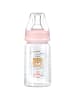 Kikkaboo Baby Glasflasche 120 ml in rosa