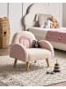 Beliani Kindersessel OMBO in Rosa/Braun - (W) 54 x (H) 50 x (L) 49 cm