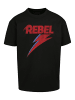 F4NT4STIC T-Shirt David Bowie Rock Music Band Distressed Rebel in schwarz