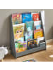 SoBuy Bücherregal in Hochglanzgrau - (W) 30 x (H) 88 x (L) 80 cm