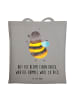 Mr. & Mrs. Panda Stofftasche Hummel flauschig mit Spruch in Light Grey