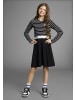 Kangaroos Jerseykleid in schwarz/silber