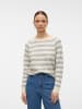 Vero Moda Strick Pullover Meliert Basic Langarm VMDOFFY in Creme