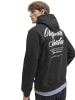 Jack & Jones Sweatshirt JORNORREBRO TYPO BACK SWEAT HOOD in Schwarz