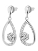 Adeliás Damen Ohrringe – Ohrhänger aus 925 Silber mit Zirkonia in silber