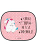 Mr. & Mrs. Panda Sonnenschutz Einhorn Mitteilung mit Spruch in Rot Pastell